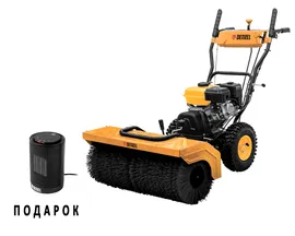 Снегоуборщик гибридный с функц. подметания SWB-600, 212 сс, руч. старт, 2 насадки Denzel