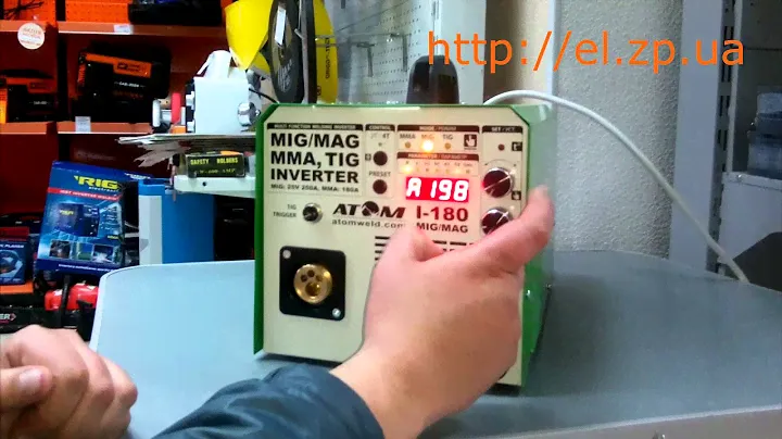 Сварочный инверторный полуавтомат Атом I-180 MIG/MAG настройки параметров сварки
