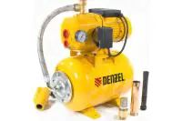 Станция насосная эжекторная Denzel PSD800C, 800 Вт, 2400 л/ч, ресивер 24 л, Арт. 97212